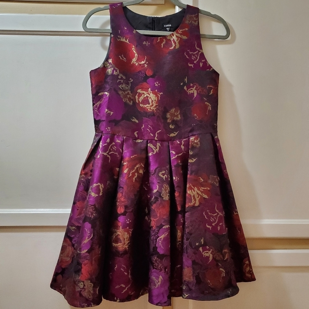 ZUNIE Women's Floral Barcade Sleeveless Dress - Picture 1 of 5